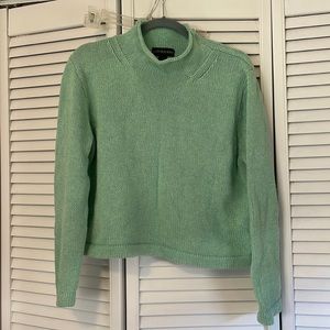 J Crew Always Cropped cotton mock neck sweater